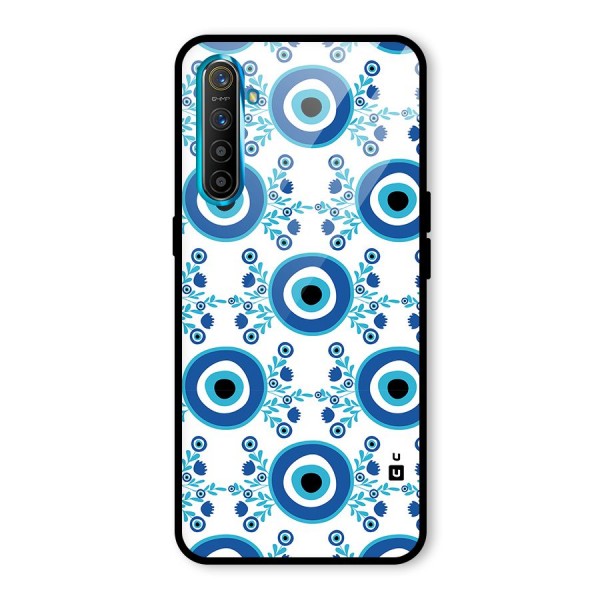 Floral Evil Eyes Glass Back Case for Realme X2