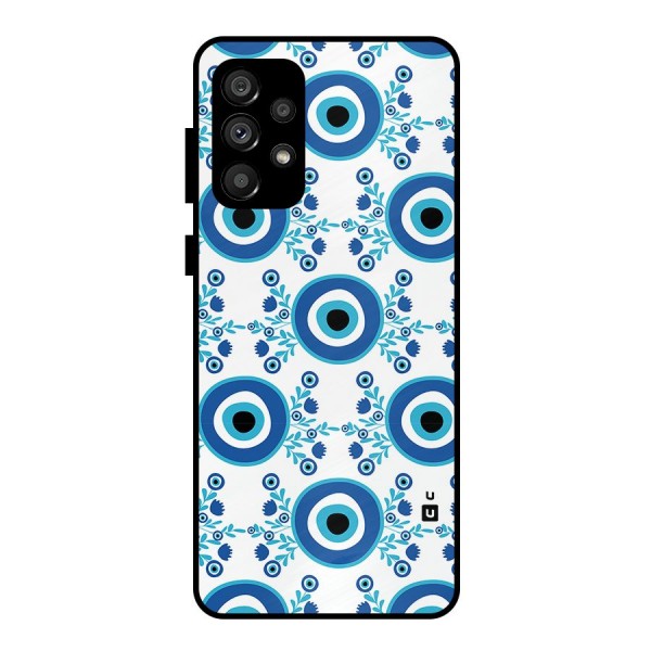 Floral Evil Eyes Metal Back Case for Galaxy A73 5G
