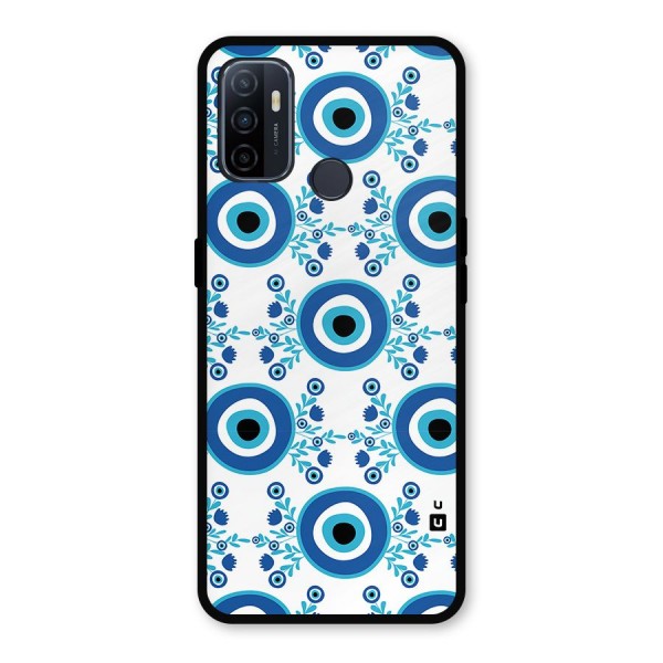 Floral Evil Eyes Metal Back Case for Oppo A53