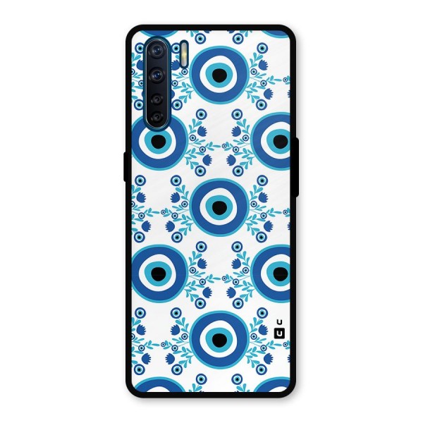 Floral Evil Eyes Metal Back Case for Oppo F15