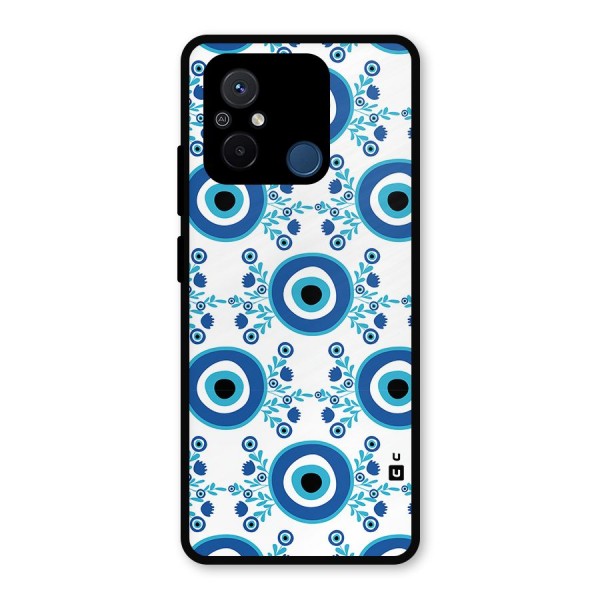 Floral Evil Eyes Metal Back Case for Poco C55