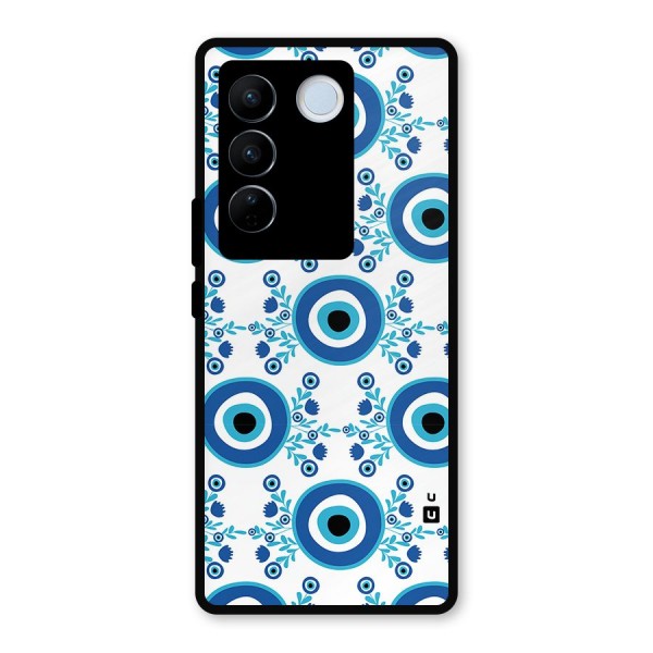 Floral Evil Eyes Metal Back Case for Vivo V27