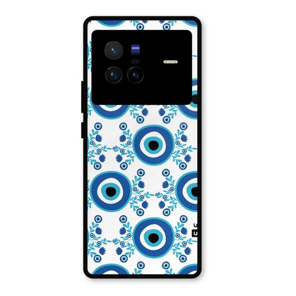 Floral Evil Eyes Metal Back Case for Vivo X80