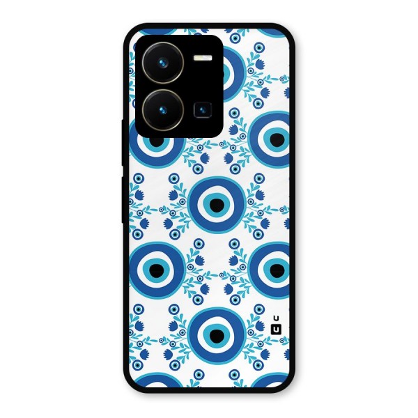 Floral Evil Eyes Metal Back Case for Vivo Y35