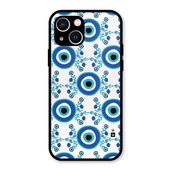 Floral Evil Eyes Metal Back Case for iPhone 13