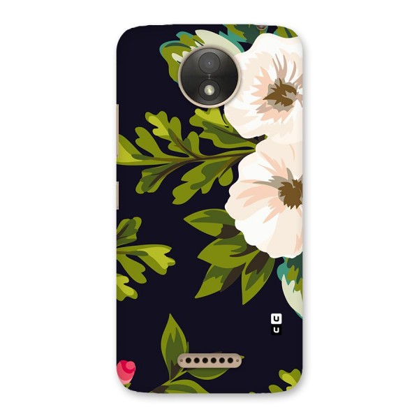 Floral Leaves Back Case for Moto C Plus