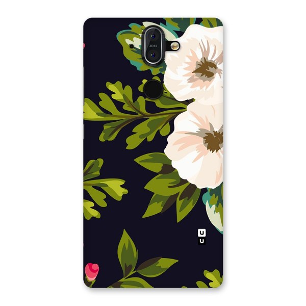 Floral Leaves Back Case for Nokia 8 Sirocco