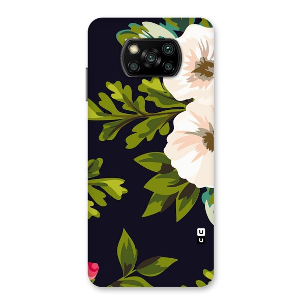 Floral Leaves Back Case for Poco X3