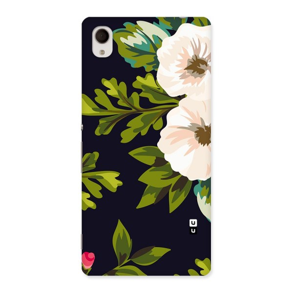 Floral Leaves Back Case for Xperia M4 Aqua