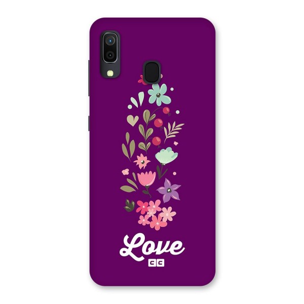 Floral Love Back Case for Galaxy A20