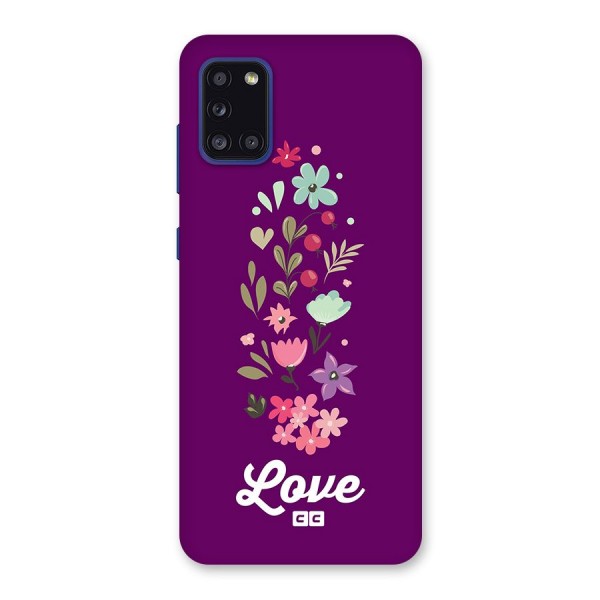 Floral Love Back Case for Galaxy A31