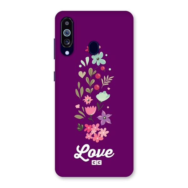 Floral Love Back Case for Galaxy A60