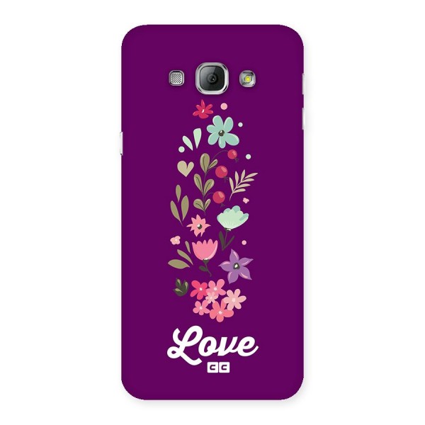 Floral Love Back Case for Galaxy A8