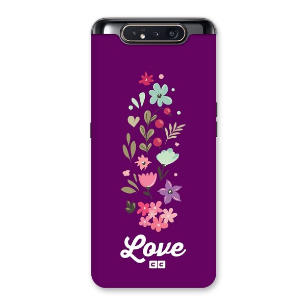 Floral Love Back Case for Galaxy A80