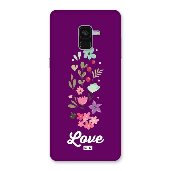 Floral Love Back Case for Galaxy A8 Plus