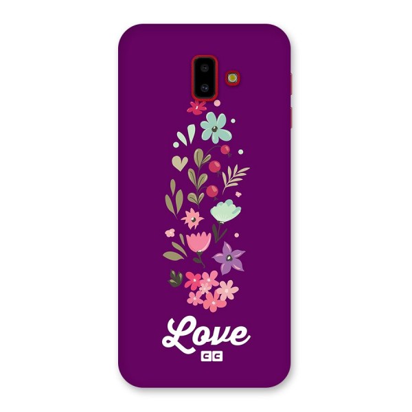 Floral Love Back Case for Galaxy J6 Plus