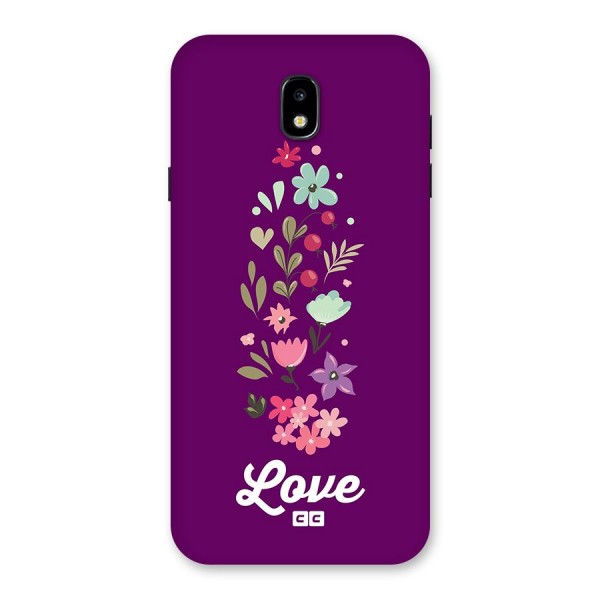 Floral Love Back Case for Galaxy J7 Pro