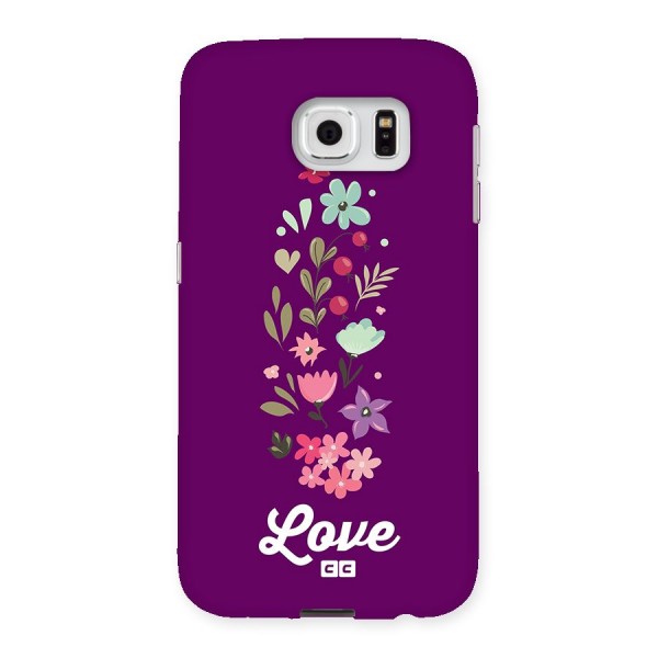 Floral Love Back Case for Galaxy S6