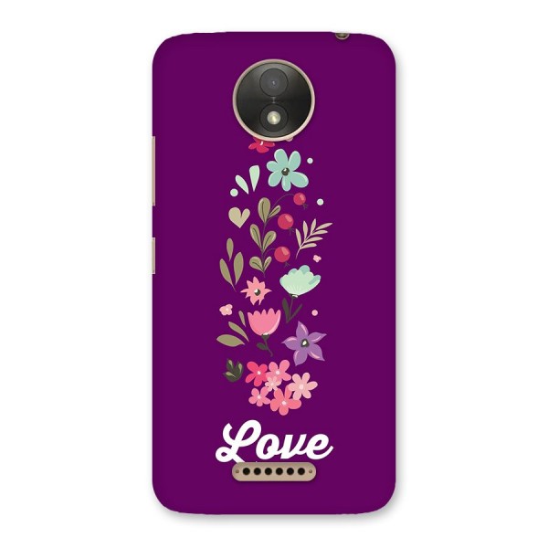 Floral Love Back Case for Moto C Plus