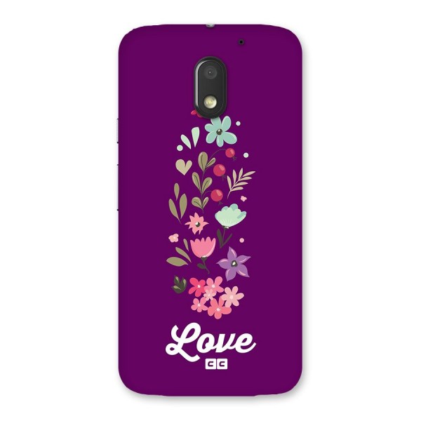 Floral Love Back Case for Moto E3 Power