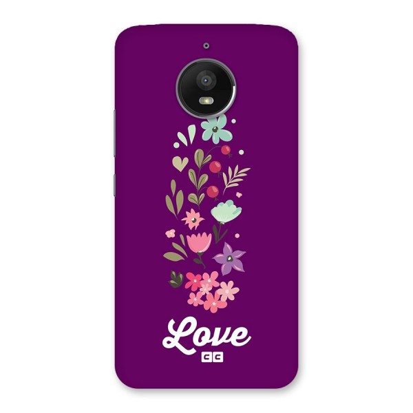 Floral Love Back Case for Moto E4 Plus