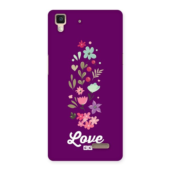 Floral Love Back Case for Oppo R7