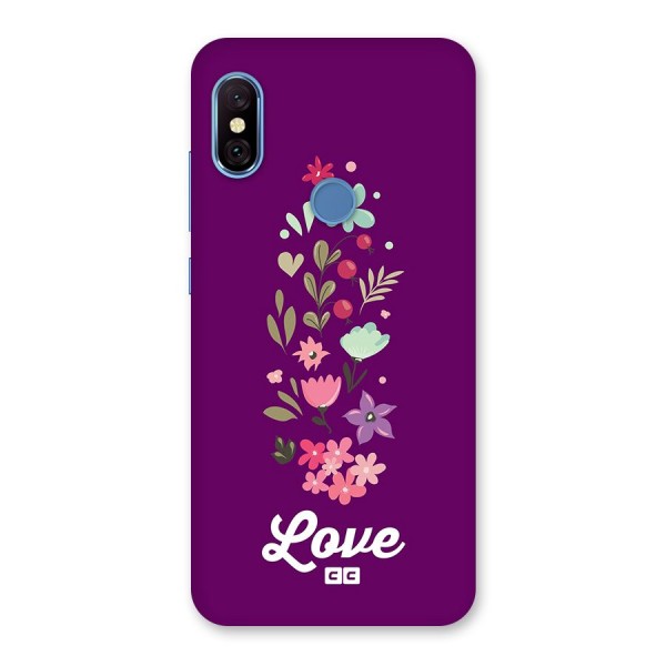 Floral Love Back Case for Redmi Note 6 Pro