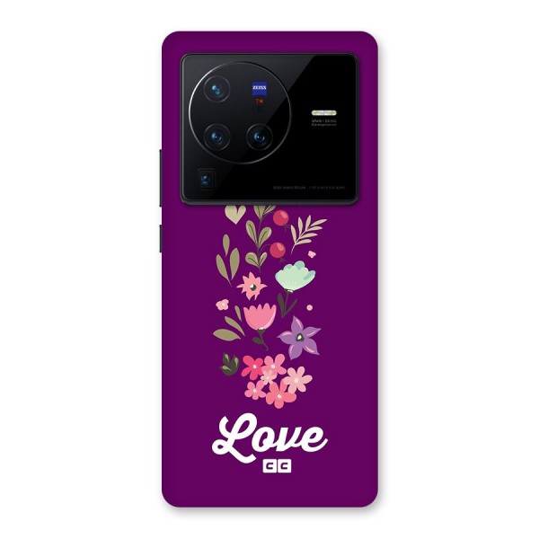 Floral Love Back Case for Vivo X80 Pro