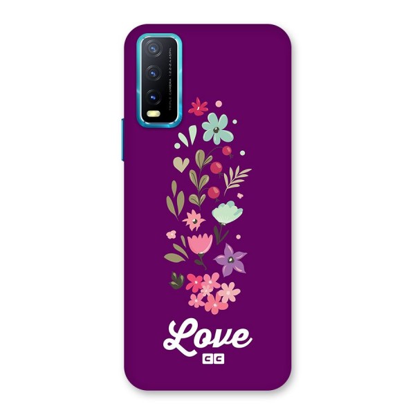 Floral Love Back Case for Vivo Y12s