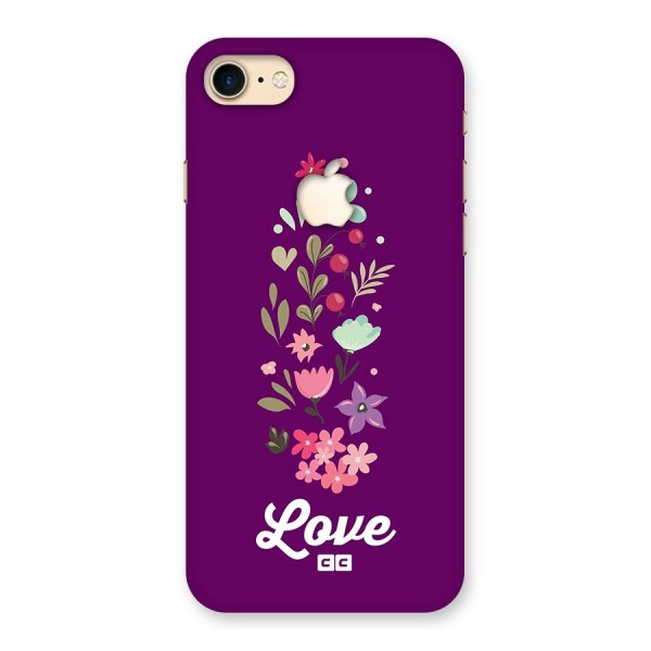 Floral Love Back Case for iPhone 7 Apple Cut