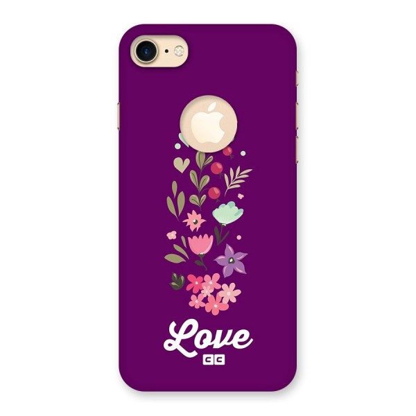 Floral Love Back Case for iPhone 8 Logo Cut