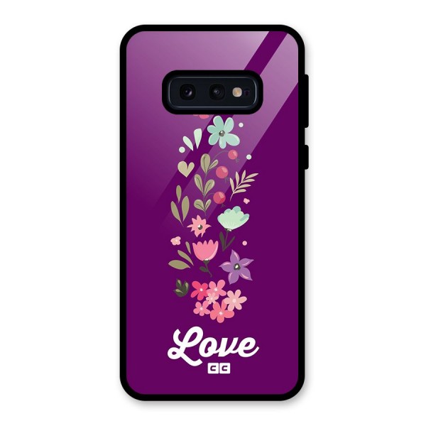 Floral Love Glass Back Case for Galaxy S10e