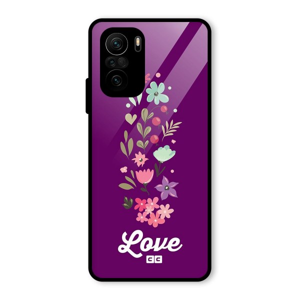 Floral Love Glass Back Case for Mi 11x