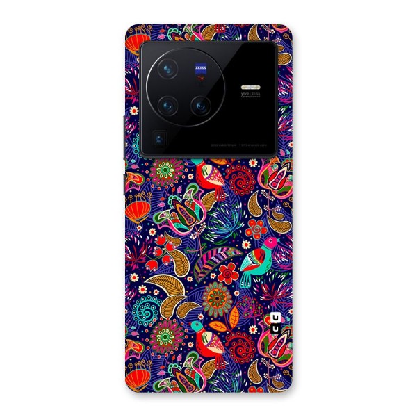 Floral Seamless Pattern Spring Flowers Back Case for Vivo X80 Pro