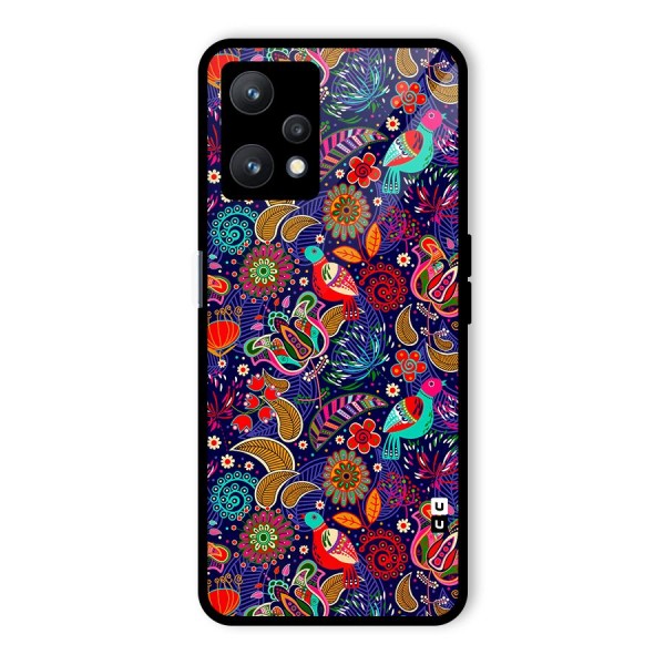 Floral Seamless Pattern Spring Flowers Glass Back Case for Realme 9 Pro 5G