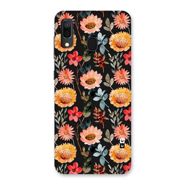 Florals Wonderful Pattern Glass Back Case for Galaxy A30