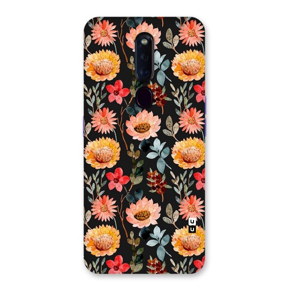 Florals Wonderful Pattern Glass Back Case for Oppo F11 Pro