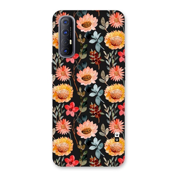 Florals Wonderful Pattern Glass Back Case for Reno3 Pro