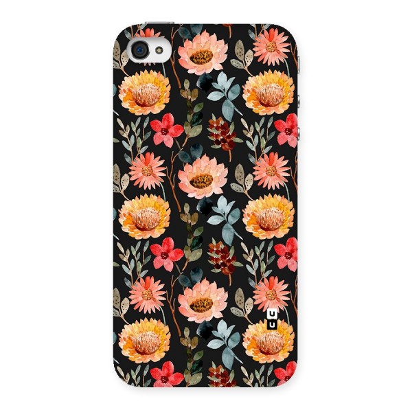 Florals Wonderful Pattern Back Case for iPhone 4 4s