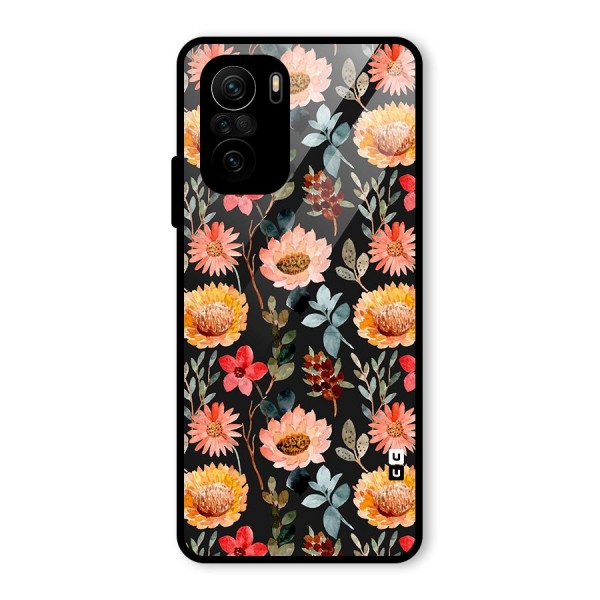 Florals Wonderful Pattern Glass Back Case for Mi 11x