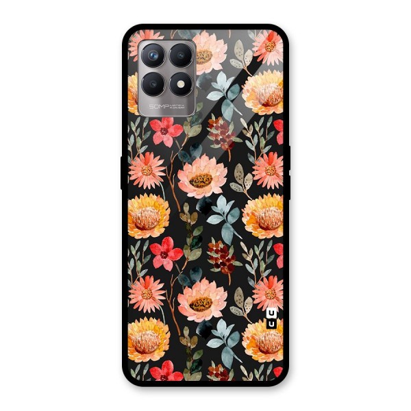 Florals Wonderful Pattern Glass Back Case for Realme 8i