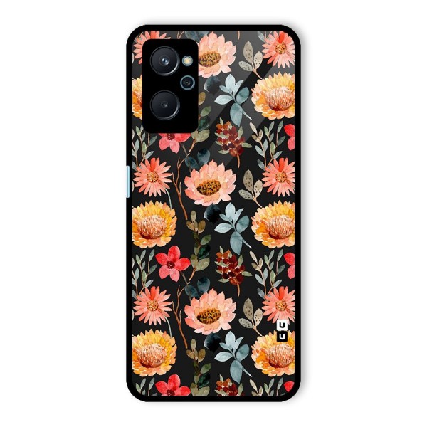 Florals Wonderful Pattern Glass Back Case for Realme 9i