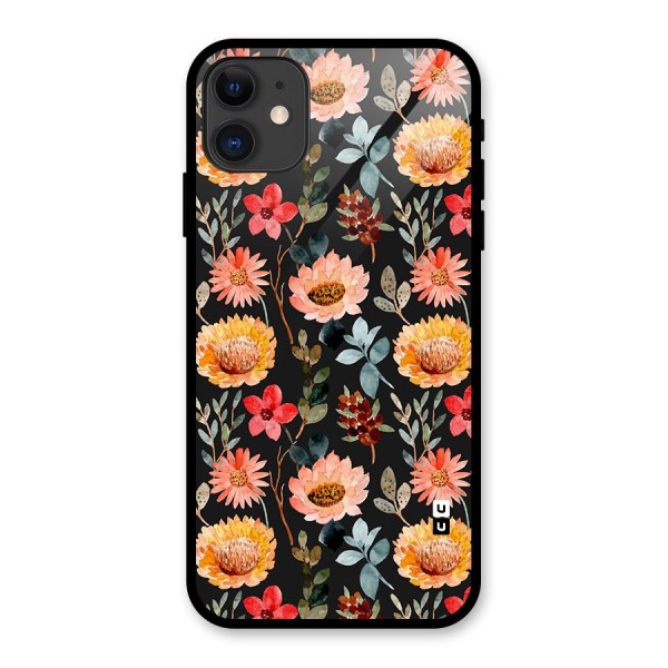 Florals Wonderful Pattern Glass Back Case for iPhone 11