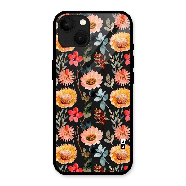 Florals Wonderful Pattern Glass Back Case for iPhone 13