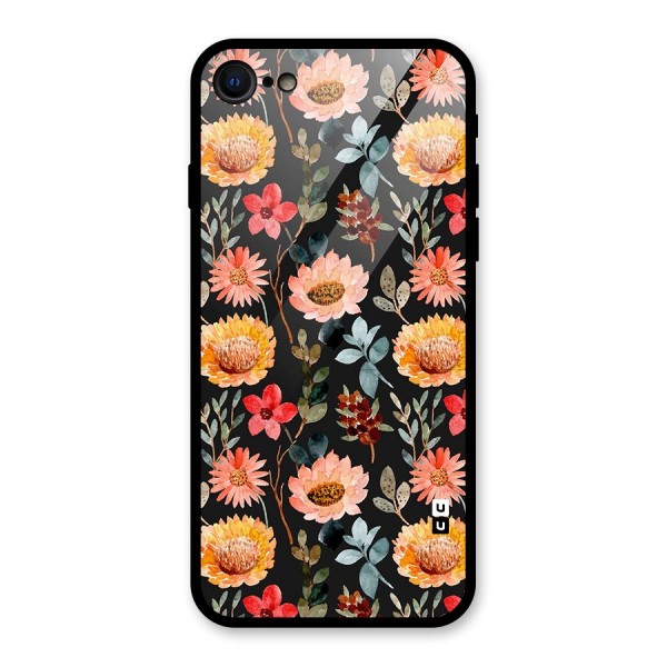 Florals Wonderful Pattern Glass Back Case for iPhone 8