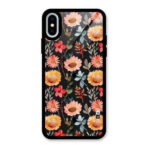 Florals Wonderful Pattern Glass Back Case for iPhone X