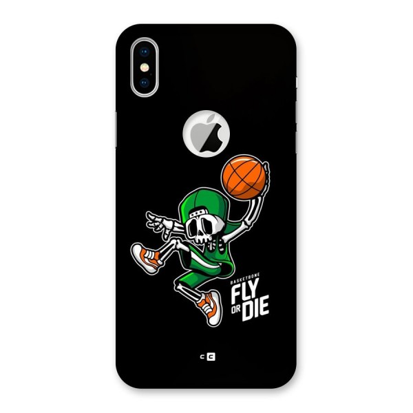 Fly Or Die Back Case for iPhone XS Logo Cut