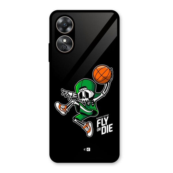 Fly Or Die Glass Back Case for Oppo A17