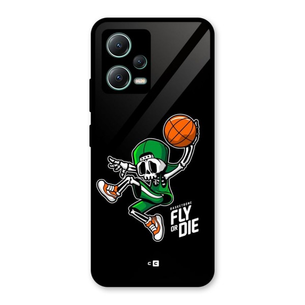 Fly Or Die Glass Back Case for Poco X5