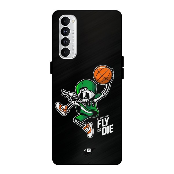 Fly Or Die Metal Back Case for Oppo Reno4 Pro